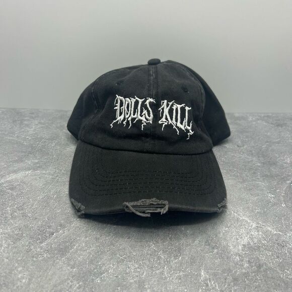 NWT Dolls Kill Distressed Vintage Baseball Adjustable Trucker Hat - Picture 2 of 14